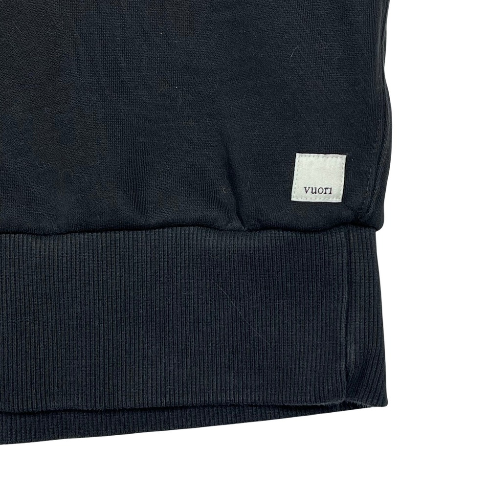Vuori Restore Half Zip Hoodie Black Organic Cotton Fleece VW288 Womens Medium - Picture 12 of 12